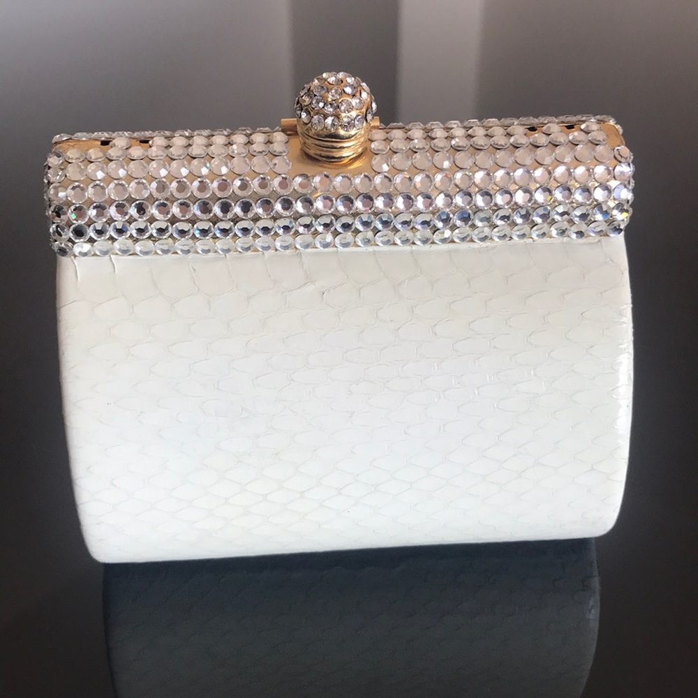 OFF WHITE CRYSTAL CLUTCH - Small - LIKE NEW